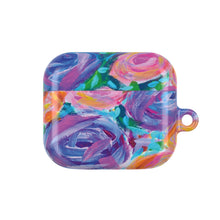 Floral Brushstroke AirPod Case — Colorful Abstract Rose Design