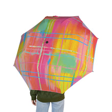 Colorful Abstract Foldable Umbrella — Semi-Automatic Compact Rain Umbrella