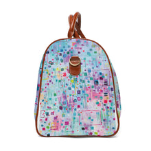 Colorblock Water-Resistant Weekender Bag — Abstract Pastel Travel Duffel