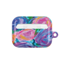 Floral Brushstroke AirPod Case — Colorful Abstract Rose Design