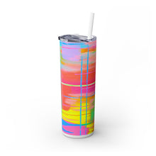 Skinny Tumbler with Straw *Punk Plaid*