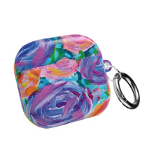 Floral Brushstroke AirPod Case — Colorful Abstract Rose Design