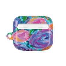 Floral Brushstroke AirPod Case — Colorful Abstract Rose Design