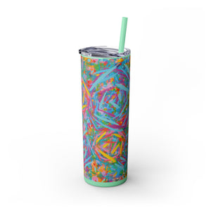 Skinny Tumbler with Straw *Fantasy*