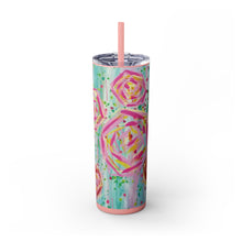 Skinny Tumbler with Straw *Dreaming Blooms*