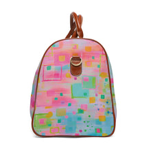 Colorful Geometric Waterproof Travel Bag – Pastel Neon Weekend Duffel