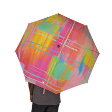 Colorful Abstract Foldable Umbrella — Semi-Automatic Compact Rain Umbrella