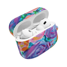 Floral Brushstroke AirPod Case — Colorful Abstract Rose Design