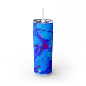 Skinny Tumbler with Straw *Vibes*