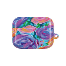 Floral Brushstroke AirPod Case — Colorful Abstract Rose Design