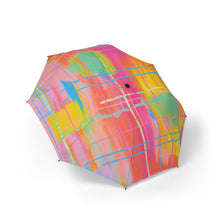 Colorful Abstract Foldable Umbrella — Semi-Automatic Compact Rain Umbrella