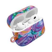 Floral Brushstroke AirPod Case — Colorful Abstract Rose Design