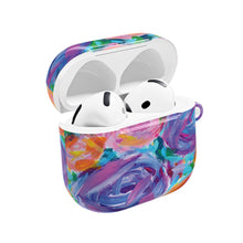 Floral Brushstroke AirPod Case — Colorful Abstract Rose Design