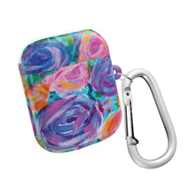 Floral Brushstroke AirPod Case — Colorful Abstract Rose Design
