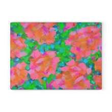Glass Cutting Board - Vibrant Floral Watercolor Pattern