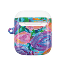 Floral Brushstroke AirPod Case — Colorful Abstract Rose Design