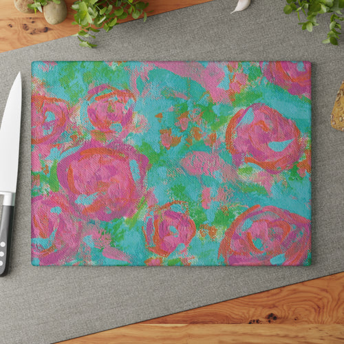 Glass Cutting Board *Neon Garden*