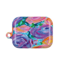 Floral Brushstroke AirPod Case — Colorful Abstract Rose Design