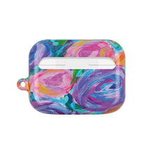 Floral Brushstroke AirPod Case — Colorful Abstract Rose Design