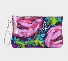 Vegan Leather Accessory Bag *Night Blooms*