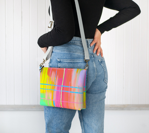 *Punk Plaid* Vegan Leather Crossbody Purse