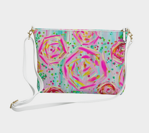 *Dreaming Blooms* Vegan Leather Crossbody Purse