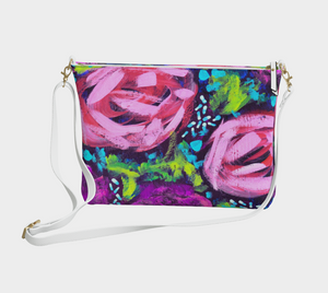 *Night Blooms* Vegan Leather Crossbody Purse