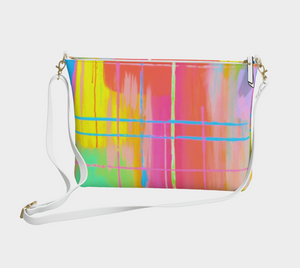 *Punk Plaid* Vegan Leather Crossbody Purse