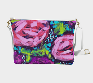 *Night Blooms* Vegan Leather Crossbody Purse