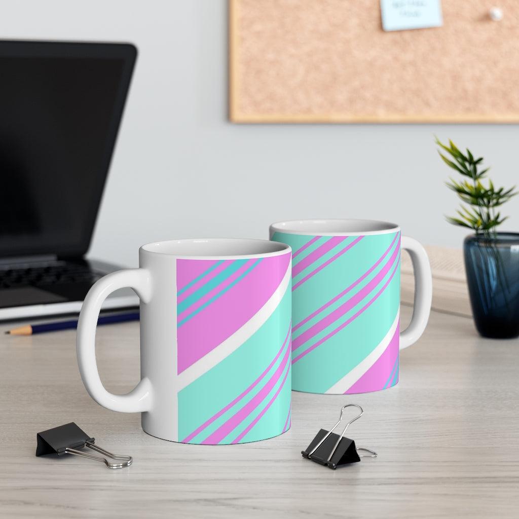 Ceramic Mug *Aqua Stripe*